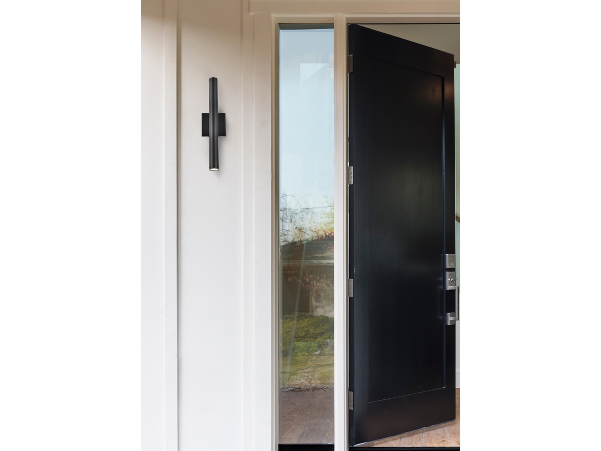 L600006054_1 Raine Integrated Led Wall Sconce In Black - Image 1