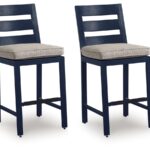 Mabry Shores Outdoor Counter Height Bar Stool (Set of 2)
