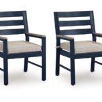 Mabry Shores Outdoor Arm Chair with Cushion (Set of 2)