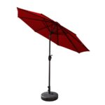 Westin Outdoor 9-Ft Market Patio Umbrella with Black Fillable Base Weight