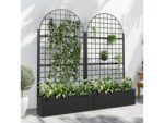 TranquilBreeze 71" Arched Grid Outdoor Trellis - Image 3