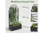 TranquilBreeze 71" Arched Grid Outdoor Trellis - Image 5