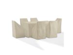 Crosley Furniture Outdoor Dining Table and 6 Dining Chairs Furniture Cover