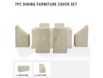 Crosley Furniture Outdoor Dining Table and 6 Dining Chairs Furniture Cover - Image 6