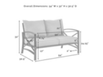 Crosley Furniture Kaplan Outdoor Loveseat - Image 7