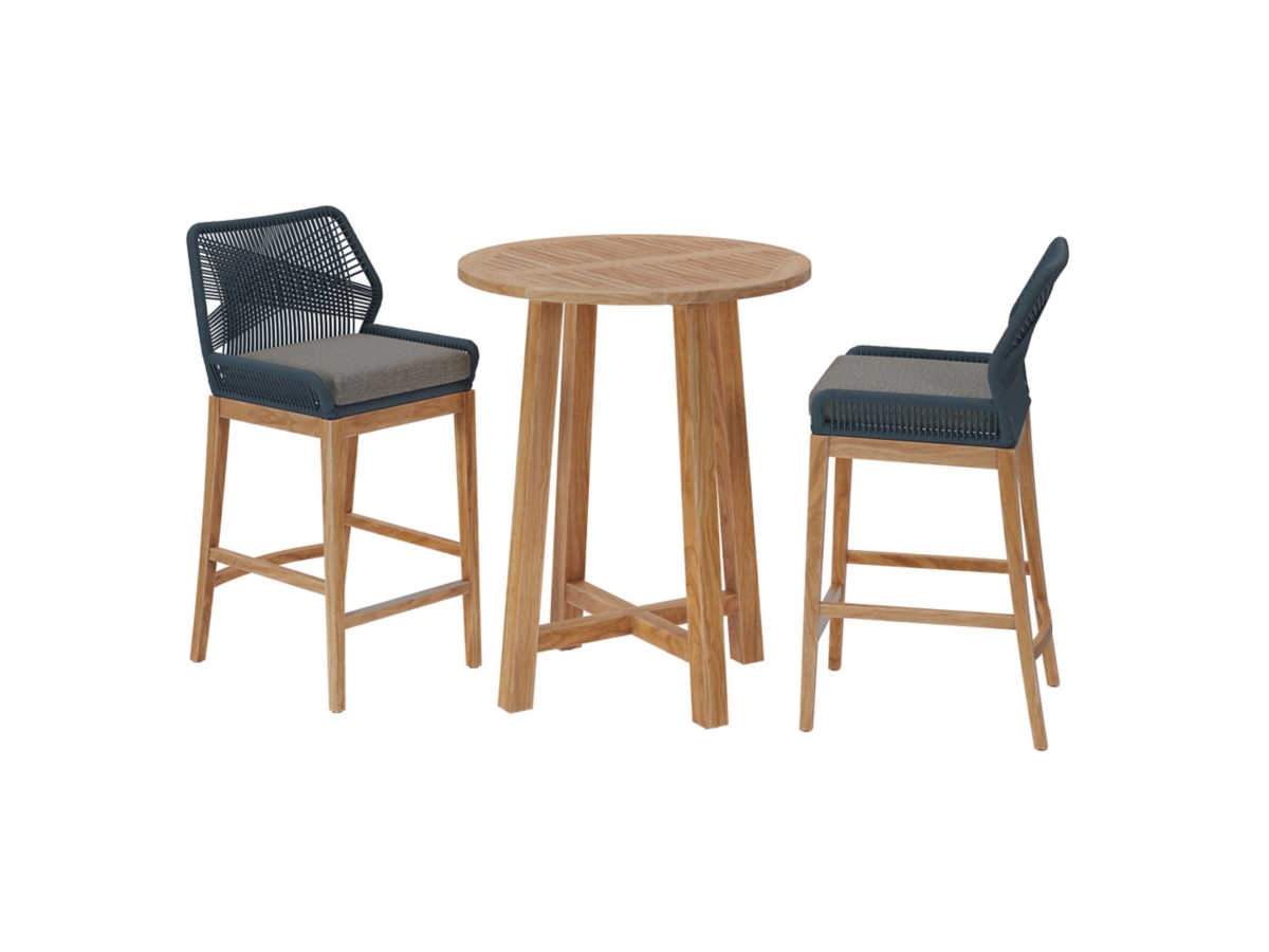 P6001940CN_2 Modway Wellspring Outdoor Bar Table and 2 Bar Stools - Image 1