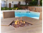 Walton Bridge Outdoor Fire Pit Table and 6 Barstools - Image 5