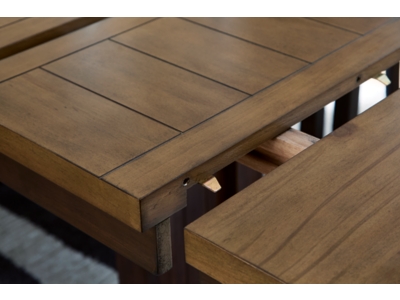 Close up of solid wood joinery and high-quality furniture finishing.