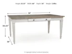 Skempton Storage Dining Table with 2 Side Drawers - Image 9